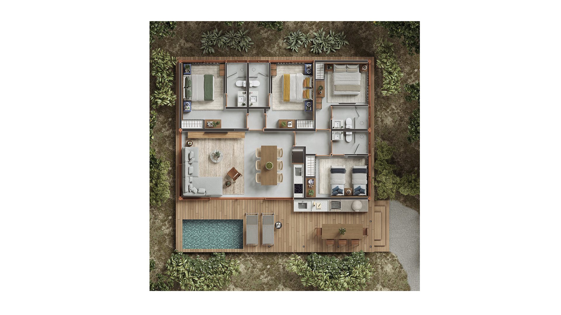 CASA 4 QUARTOS 100M
